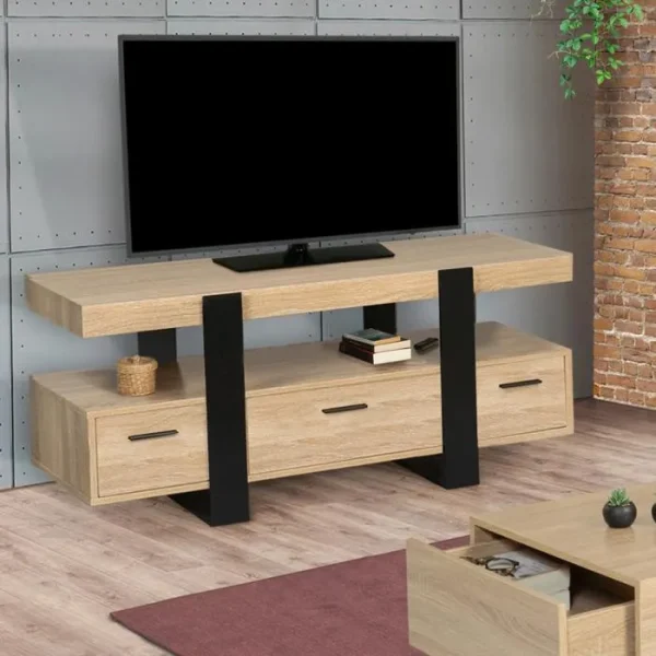 meuble-tv-116-cm-phoenix-avec-tiroirs-bois-et-noir